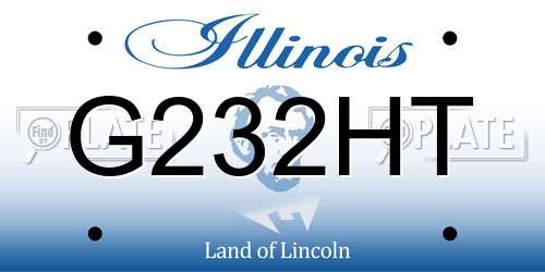 G232HT Illinois License Plate