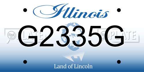 G2335G Illinois License Plate
