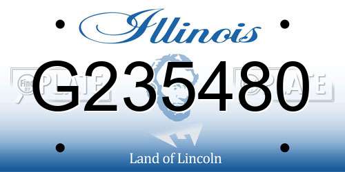 G235480 Illinois License Plate