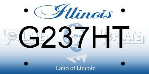 G237HT Illinois License Plate