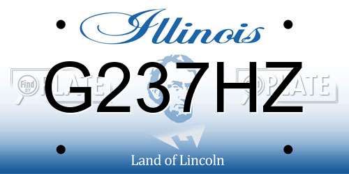 G237HZ Illinois License Plate