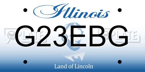 G23EBG Illinois License Plate