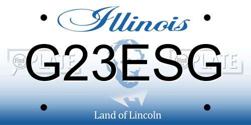 G23ESG Illinois License Plate
