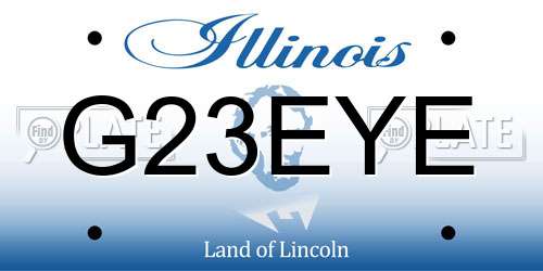 G23EYE Illinois License Plate