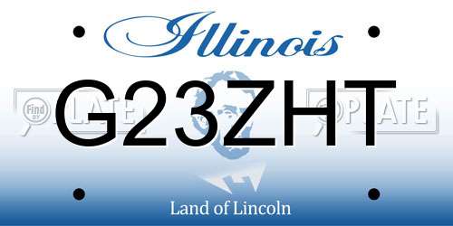 G23ZHT Illinois License Plate