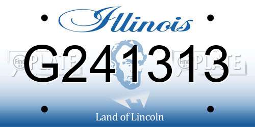 G241313 Illinois License Plate