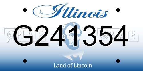 G241354 Illinois License Plate