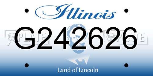 G242626 Illinois License Plate
