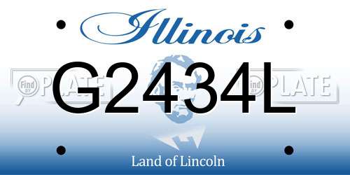 G2434L Illinois License Plate