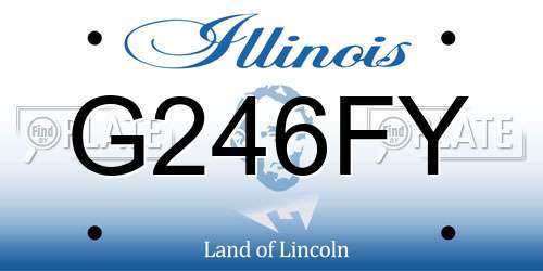 G246FY Illinois License Plate