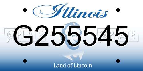G255545 Illinois License Plate
