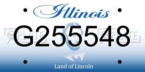 G255548 Illinois License Plate