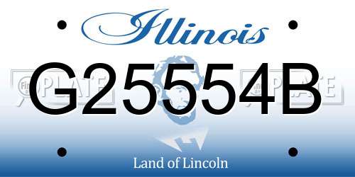 G25554B Illinois License Plate