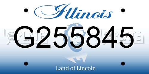 G255845 Illinois License Plate