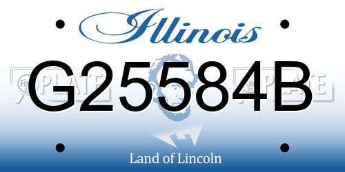 G25584B Illinois License Plate