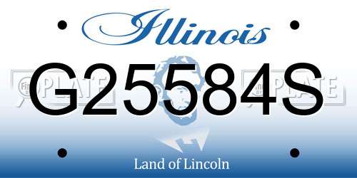 G25584S Illinois License Plate