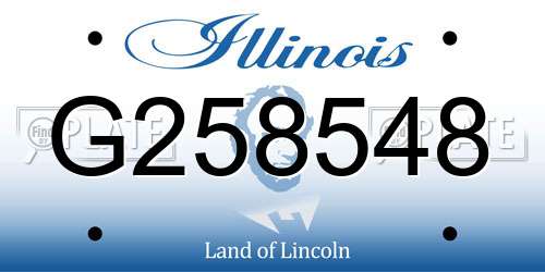 G258548 Illinois License Plate