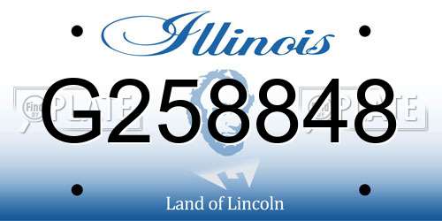 G258848 Illinois License Plate