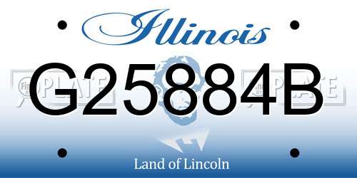 G25884B Illinois License Plate