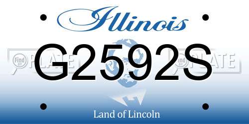 G2592S Illinois License Plate
