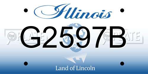 G2597B Illinois License Plate