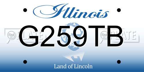 G259TB Illinois License Plate