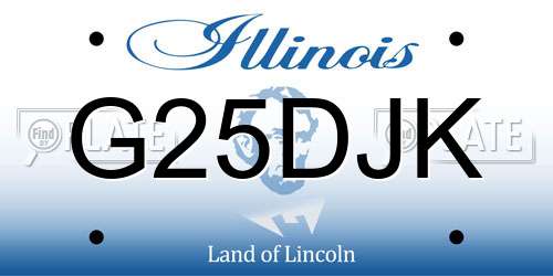 G25DJK Illinois License Plate