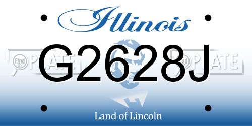 G2628J Illinois License Plate