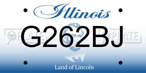G262BJ Illinois License Plate