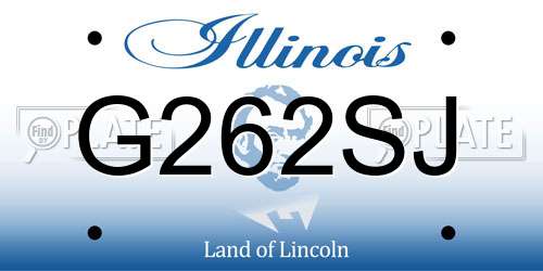 G262SJ Illinois License Plate