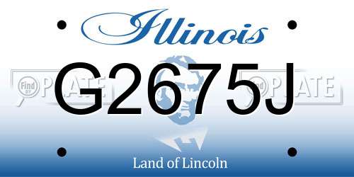 G2675J Illinois License Plate