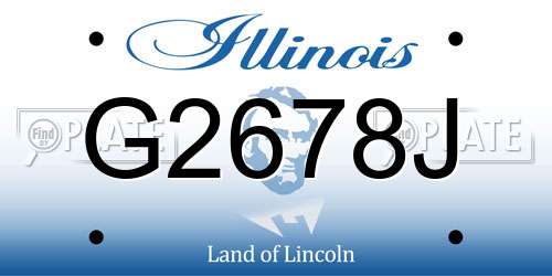 G2678J Illinois License Plate