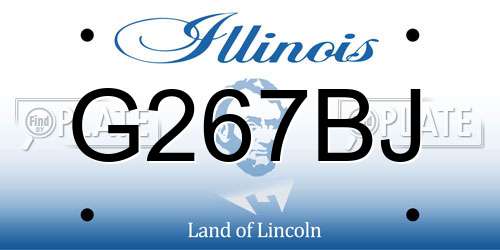 G267BJ Illinois License Plate