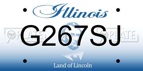 G267SJ Illinois License Plate