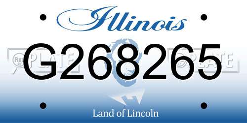 G268265 Illinois License Plate