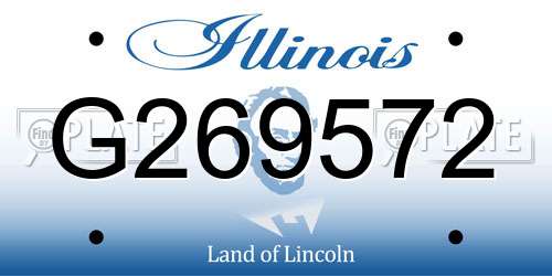 G269572 Illinois License Plate