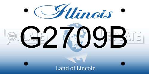 G2709B Illinois License Plate