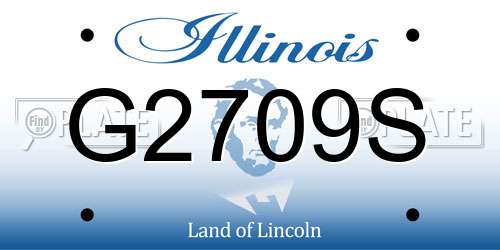 G2709S Illinois License Plate