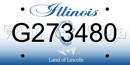 G273480 Illinois License Plate