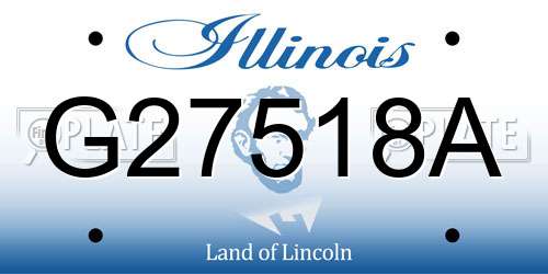 G27518A Illinois License Plate