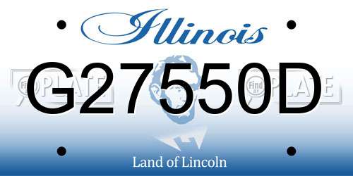 G27550D Illinois License Plate