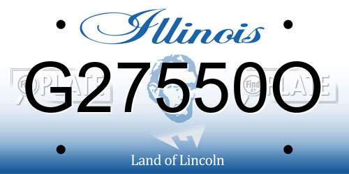 G27550O Illinois License Plate