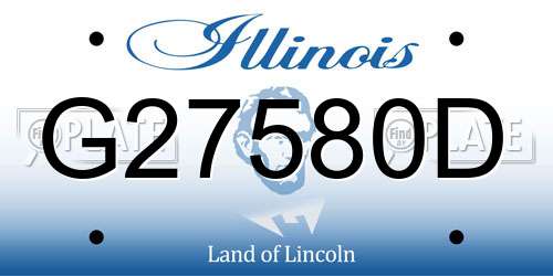 G27580D Illinois License Plate