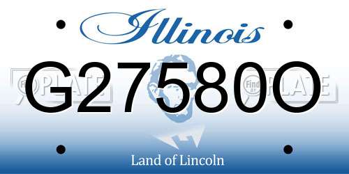 G27580O Illinois License Plate