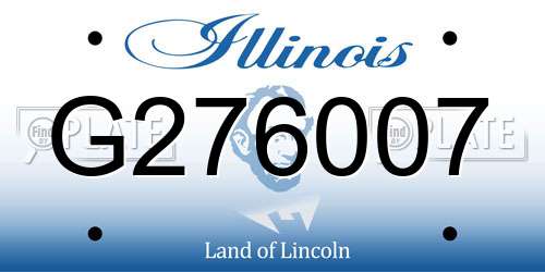 G276007 Illinois License Plate
