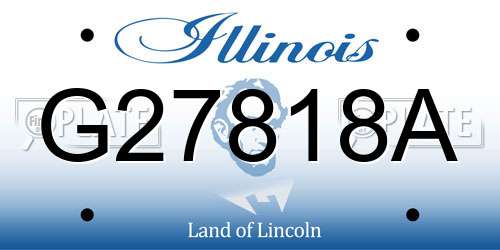 G27818A Illinois License Plate