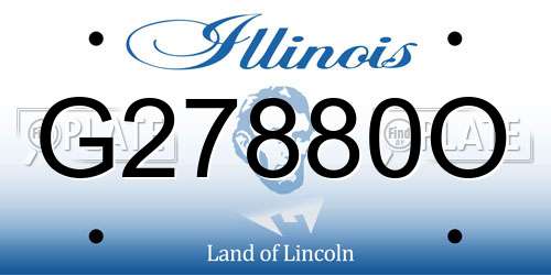G27880O Illinois License Plate