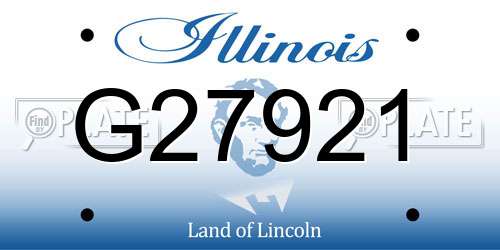 G27921 Illinois License Plate