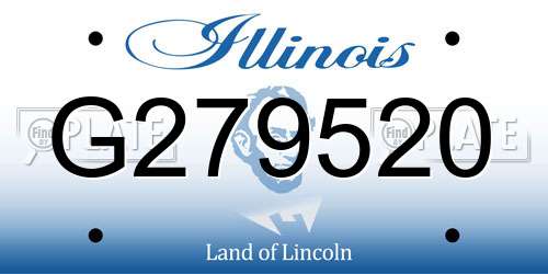 G279520 Illinois License Plate