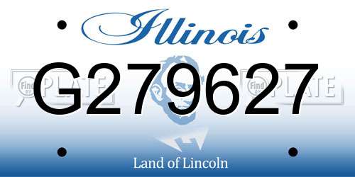 G279627 Illinois License Plate